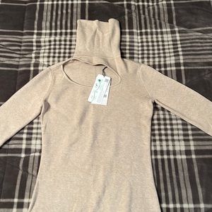 NWT Cut out high neck knitted dress